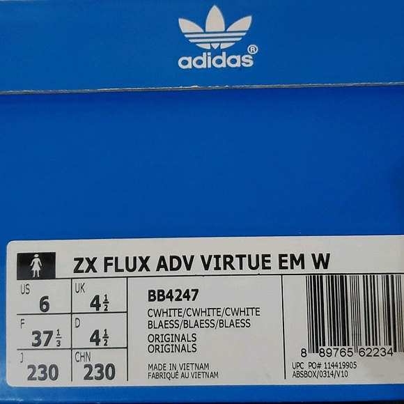 Adidas ZX Flux ADV Virtue EM - Women's Size 6 - Picture 6 of 6